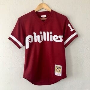 Mitchell & Ness Phillies Mesh Batting Practice Jersey, Size S
